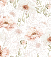 ISLANDIC POPPIES - Papier peint enfant - Motif coquelicots